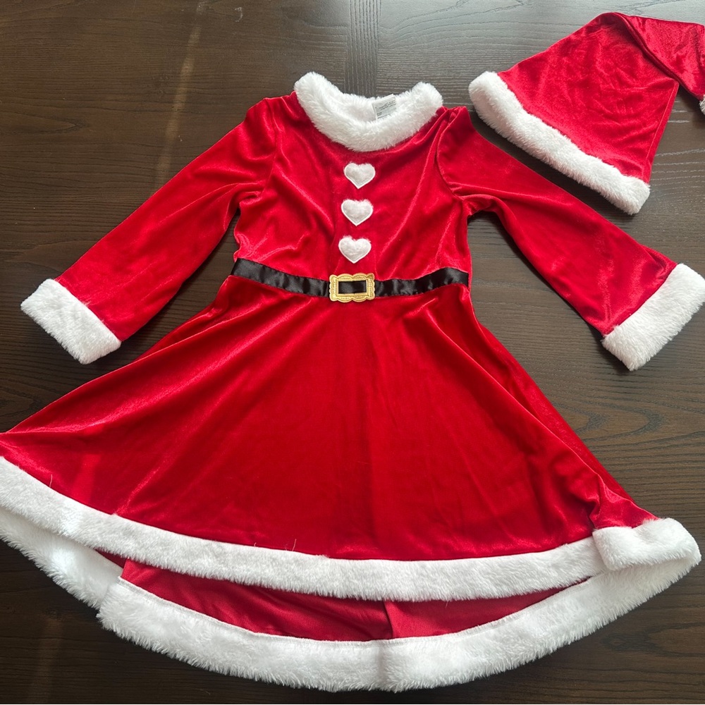 H&M Red Santa Dress Costume Kids - Size 6X/7